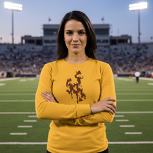 Bucking horse, Bucking horse, Bucking horse ~ Gold Long Sleeved Tee