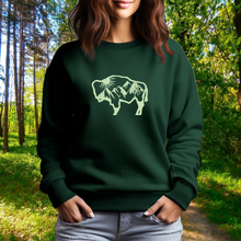 Yellowstone Bison in the Mountains ~ Forest Gildan Sweatshirt