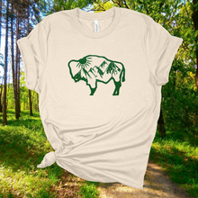 Yellowstone Bison In the Mountains ~ Heather Oatmeal Bella Tee