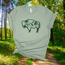 Yellowstone Bison In the Mountains ~ Heather Sage Bella Tee