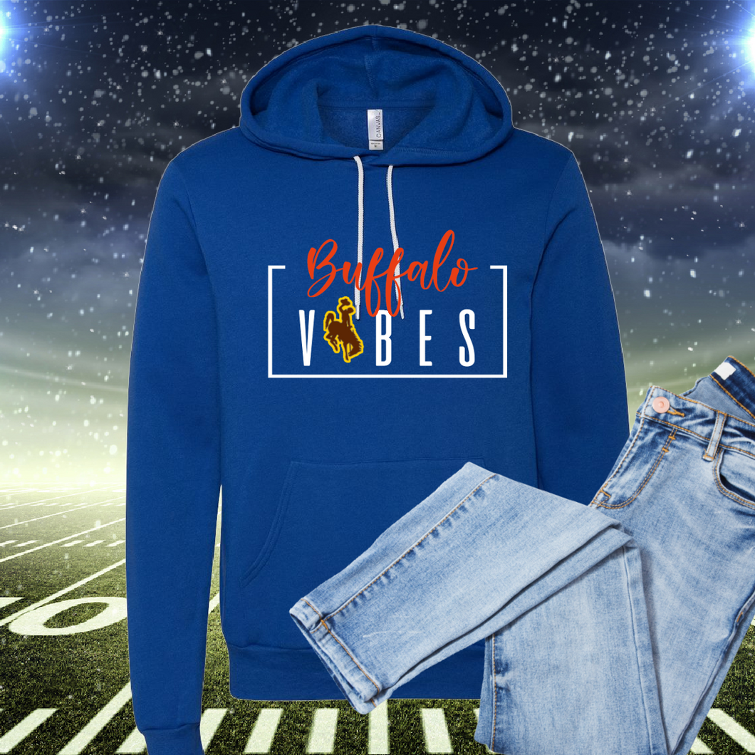 Buffalo Vibes ~ Wyoming Royal Bella Hoodie - My Wyo Designs