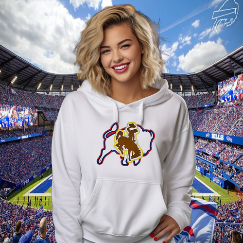 Buffalo & Wyoming ~ White Bella Hoodie - My Wyo Designs