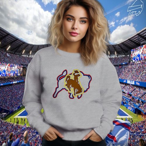 Buffalo & Wyoming ~ Grey Gildan Sweatshirt (pre-order) - My Wyo Designs