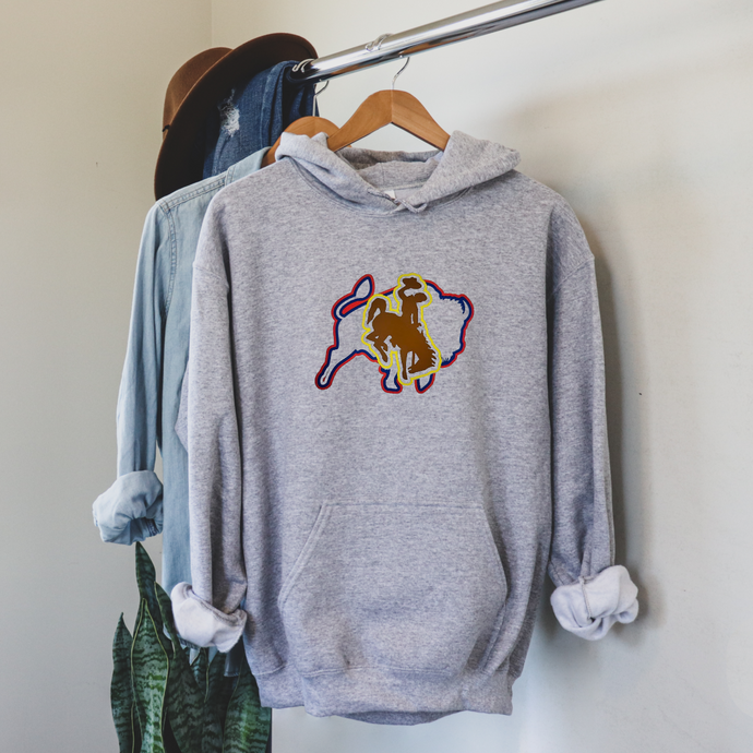 Buffalo & Wyoming ~ Grey Bella Hoodie (pre-order) - My Wyo Designs