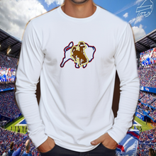 Buffalo & Wyoming ~ White Bella Long Sleeve Tee (pre-order) - My Wyo Designs