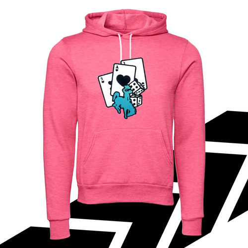 Aces & Dice ~Charity Pink Bella Hoodie - My Wyo Designs