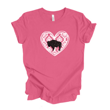 Aztec Glitter Buffalo~ Charity Pink Bella Tee - My Wyo Designs