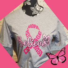 Don't Stop Believing ~Buckin' for a Cure~ Grey Tee {pre-order} - My Wyo Designs