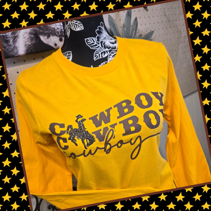 Those Cowboys! Gold Long Sleeved Tee