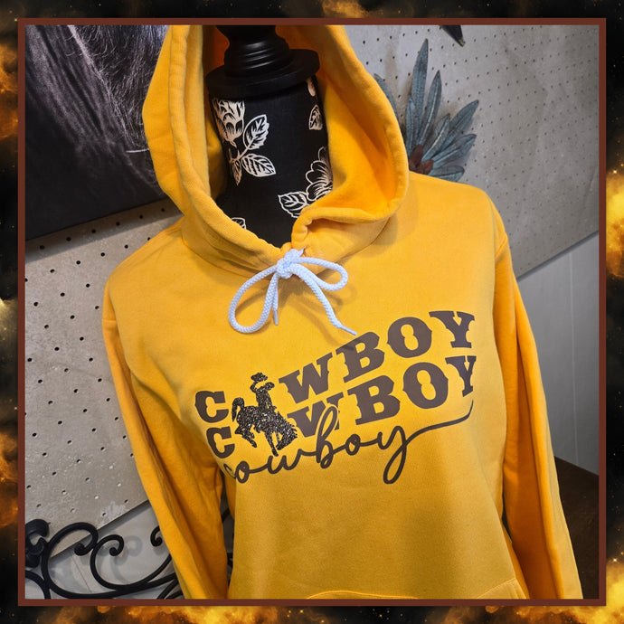 Those Cowboys ~Wyo Bella Gold Hoodie - My Wyo Designs