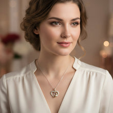 Interlocking Silver & Gold Heart necklace - My Wyo Designs