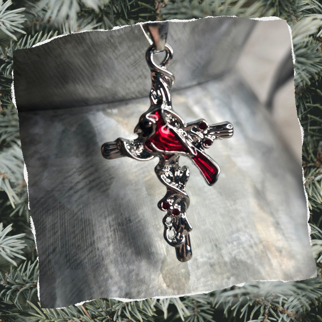 Cardinal Silver Cross necklace