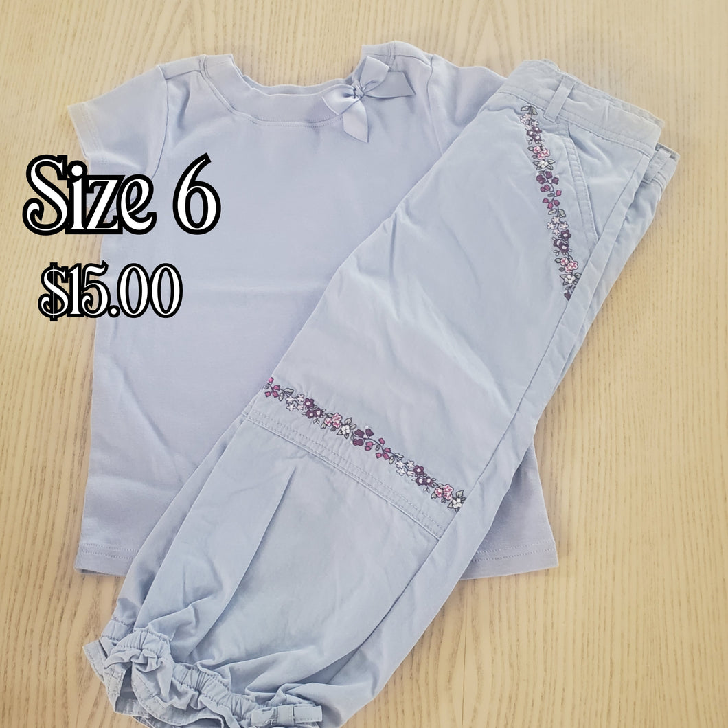 Gymboree Lavendar Petite Floral Pants & Top Size 6 - My Wyo Designs