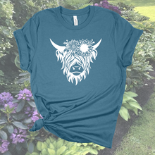 Flora Highlander ~Bella Heather Teal Tee - My Wyo Designs