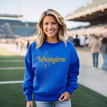 Puttin on the Glitz! Metallic Puff School Spirit Sweatshirt (any mascot)