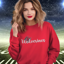 Puttin on the Glitz! Metallic Puff School Spirit Sweatshirt (any mascot)