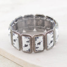 White Buffalo Turquoise~  Stretch Bracelet