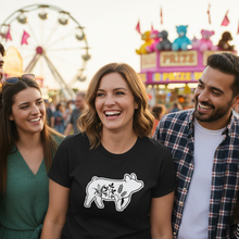 Floral ~SHOW PIG ~ Black Bella Tee - My Wyo Designs