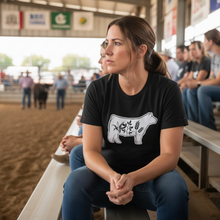 Floral ~SHOW STEER ~ Black Bella Tee - My Wyo Designs