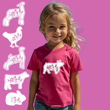 Floral ~ SHOW ANIMALS  ~ TODDLER & YOUTH ~ Vintage Hot Pink Tee - My Wyo Designs