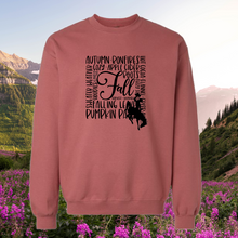 Load image into Gallery viewer, Fall Word Collage ~ Gildan Sweatshirt ~ 3 colors! - My Wyo Designs