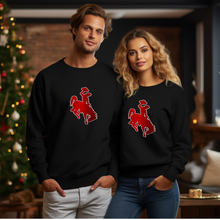 Glistening in the Snow w/Steamboat~  Black Gildan Sweatshirt - My Wyo Designs
