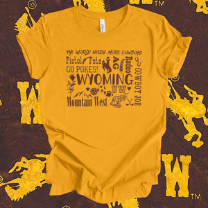 Mountain West ~Wyoming Gold & Brown~ Tee  {pre-order} - My Wyo Designs