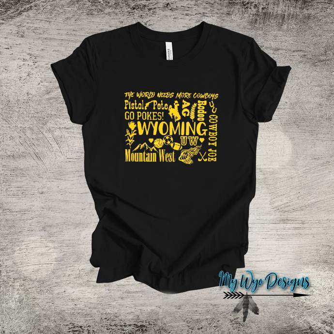 Mountain West ~Wyoming Black~ Tee  {pre-order} - My Wyo Designs