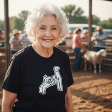 Floral ~SHOW GOAT ~ Black Bella Tee - My Wyo Designs