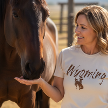 Rustic Wyoming~ Heather Oatmeal Bella Tee - My Wyo Designs