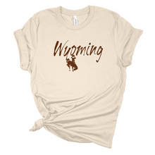 Rustic Wyoming~ Heather Oatmeal Bella Tee - My Wyo Designs
