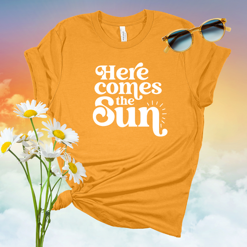 Here Comes the Sun ~Heather Marmalade Tee {pre-order} - My Wyo Designs