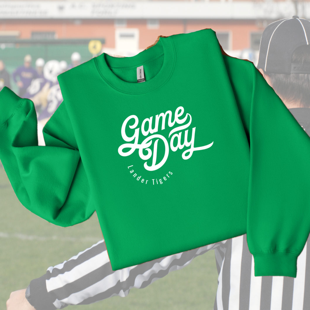 Game Day! Lander Tigers ~ Gildan Sweatshirt (pre-order) - My Wyo Designs