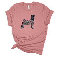 Leopard Print ~Show Goat~ Heather Mauve Bella Tee or Hoodie - My Wyo Designs