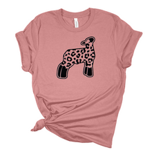 Leopard Print ~Show Lamb~ Heather Mauve Bella Tee or Hoodie - My Wyo Designs