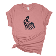 Leopard Print ~Show Rabbit ~ Heather Mauve Bella Tee or Hoodie - My Wyo Designs