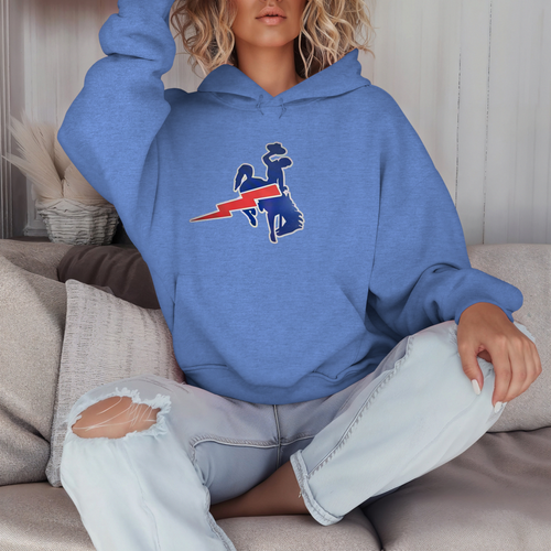 Lightning Bucking Horse  ~ Heather Royal Bella Hoodie