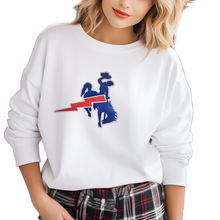 Lightning Bucking Horse ~ White Gildan Sweatshirt