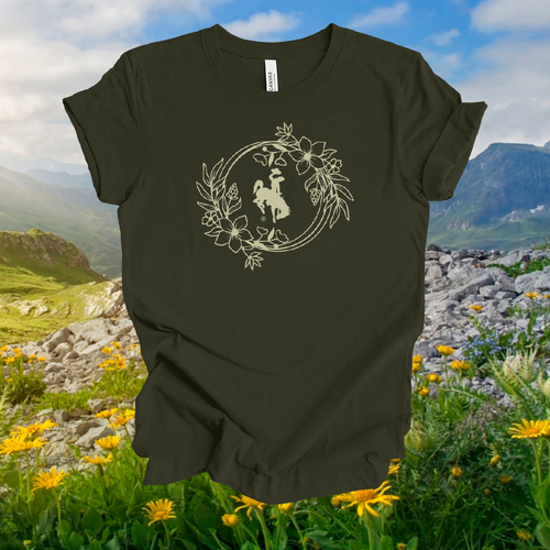 Mountain Wildflower Wreath & Steamboat ~Olive {pre-order} - My Wyo Designs