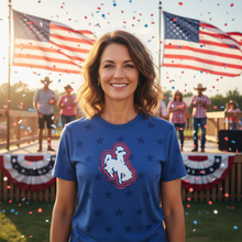 Radiating ~Bucking Horse~ Royal Stars Ladies Tee