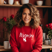 Rustic Wyoming ~ Red Gildan Sweatshirt