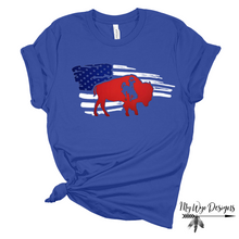 Buckin' Under Old Glory ~ Bella Royal Tee