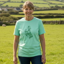 Scattered Shamrocks ~ Heather Mint Bella Tee - My Wyo Designs