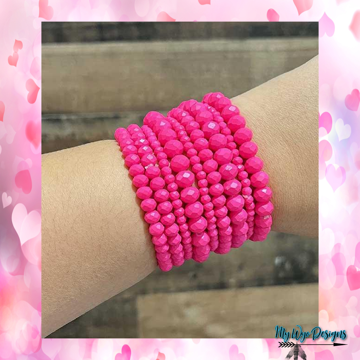 Pink and Gold Bubblegum Necklace and Bracelet – Kiley's Korner Boutique