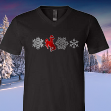 Glistening in the Snow ~ V'neck Bella Tee - My Wyo Designs