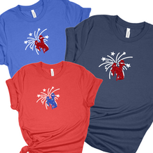 Load image into Gallery viewer, Save $5.00 off till Tuesday! Sparklers &amp; Steamboat ~ Bella Tee ( 3 colors)