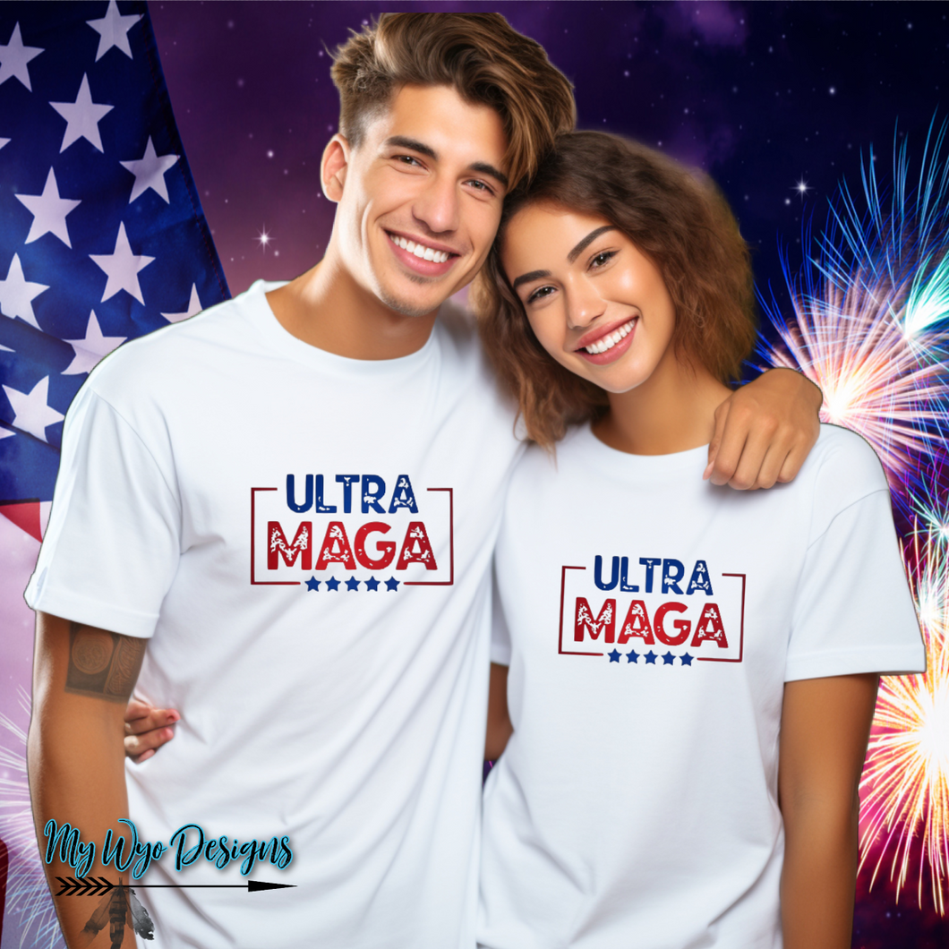 Ultra Maga ~Bella White Tee (pre-order) - My Wyo Designs