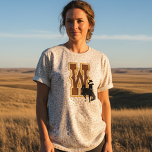 "W" Go Pokes! Natural Cheetah Unisex Cut Tee - My Wyo Designs