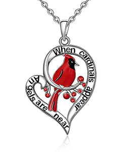 Cardinals appear, Angels are near necklace