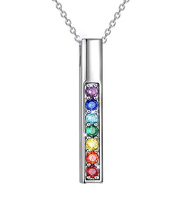 Multi-bright Crystal BAR necklace